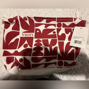 Vuori Graphic Red and White Mini Tote Bag. NWT